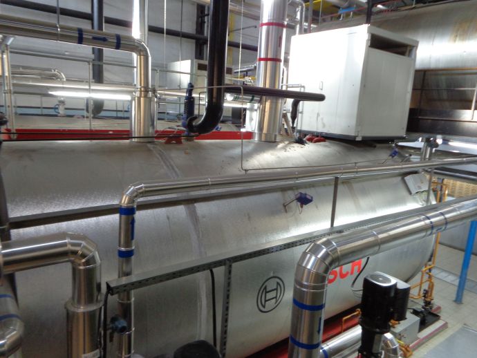 Hot water boilers GVL1 and GVL2,steam boiler BKG 1, the burners on the district heating boiler